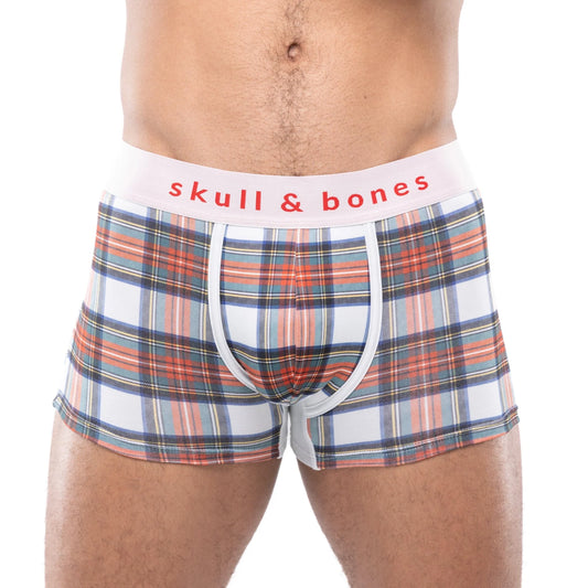 Skull & Bones Tartan Plaid White Collection