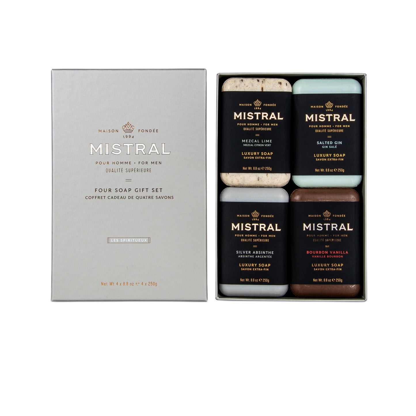 Mistral Les Spiriteueux 4 Soap Gift Set