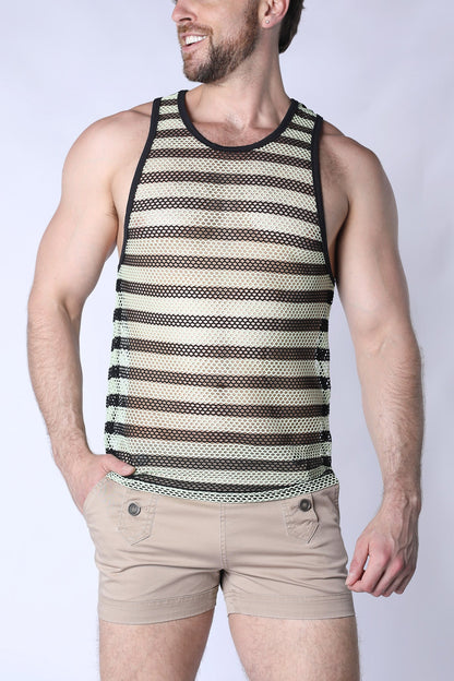 Timoteo Mariner Mesh Stripe Tanks