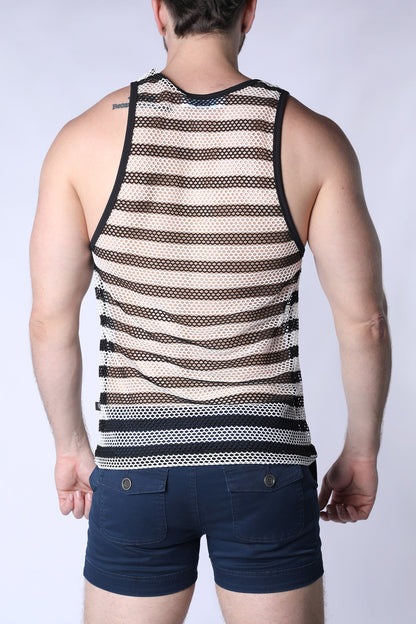 Timoteo Mariner Mesh Stripe Tanks