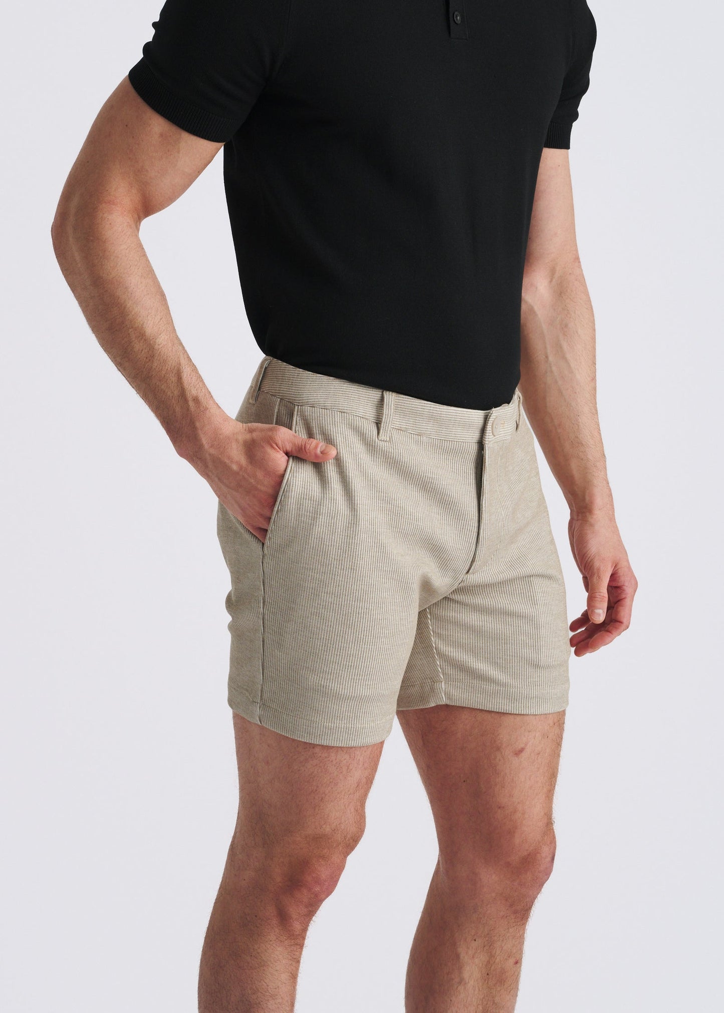 Postmarc Pinstripe 6" Inseam Knit Chino