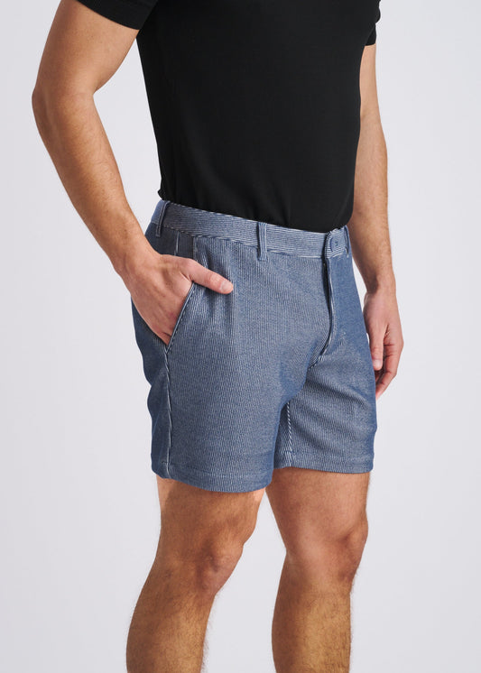 Postmarc Sky Pinstripe 6" Inseam Knit Chino