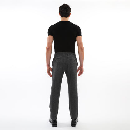 PostMarc Charcoal Herringbone Stretch Knit Pant