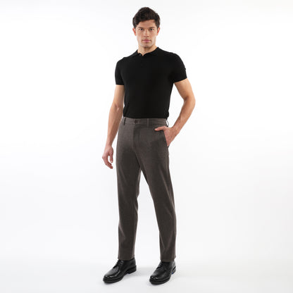 PostMarc Espresso Micro-Check Stretch Knit Pant