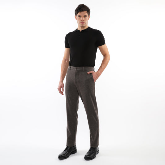 PostMarc Espresso Micro-Check Stretch Knit Pant