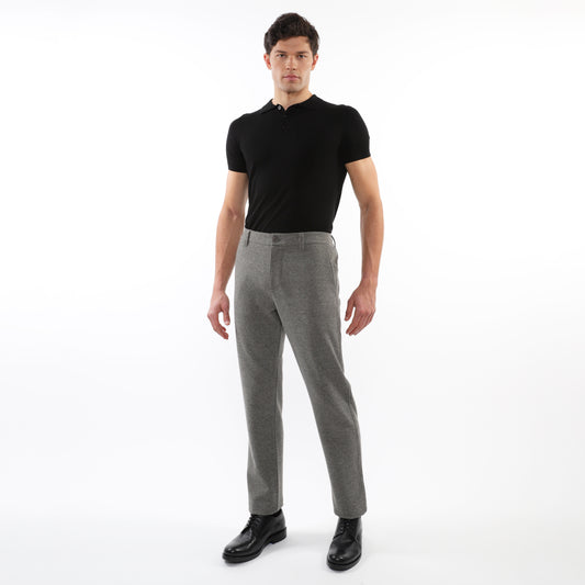 PostMarc Grey Wool-Look Stretch Knit Pant