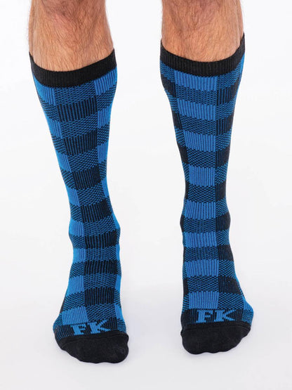 FK Sport High Calf Plaid Socks