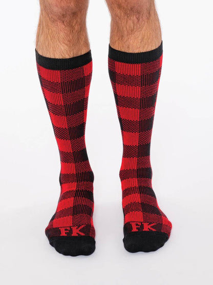 FK Sport High Calf Plaid Socks