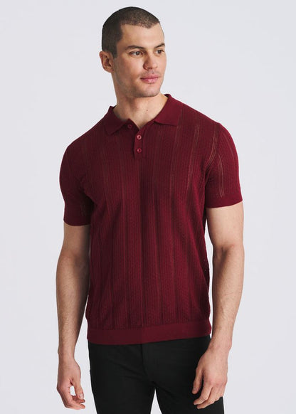 Postmarc Merlot Pointelle Knit Shirt