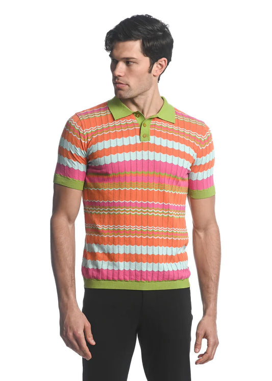 Post Marc 3 Button Cotton Knit Polo