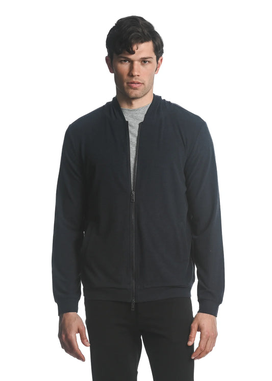 POSTMARC Stretch Knit Zip-Up Hoodie