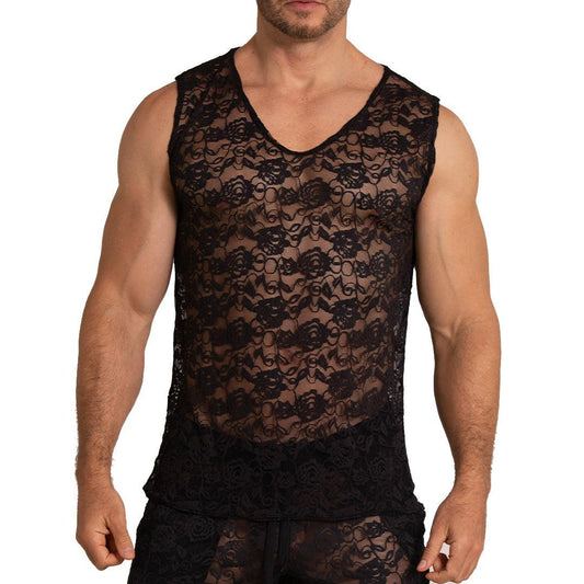 Gigo Rose  Lace Tank