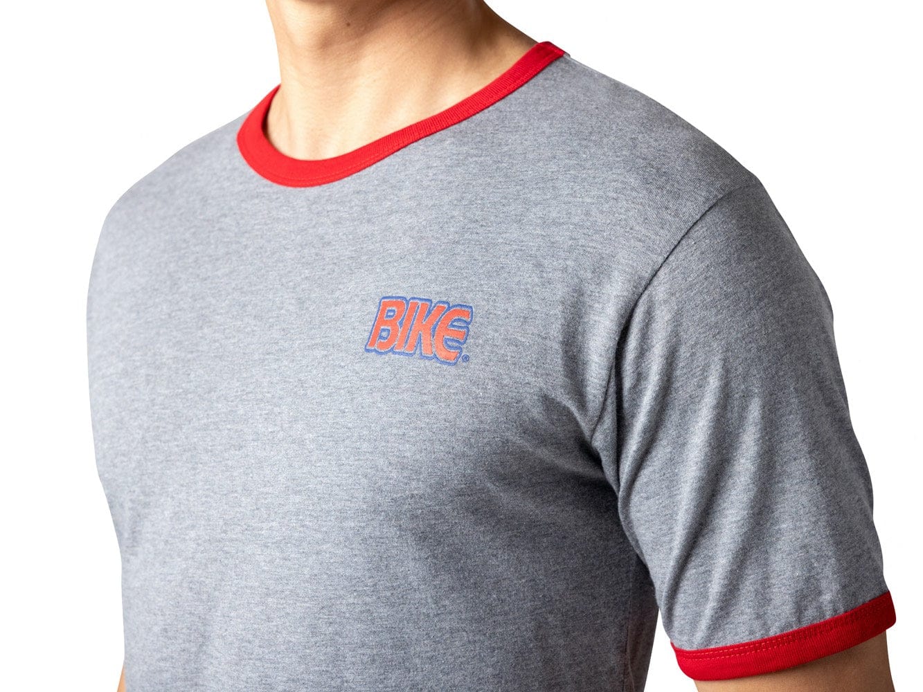 Bike Athletic Gray & Red Classic Ringer