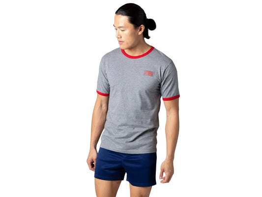 Bike Athletic Gray & Red Classic Ringer