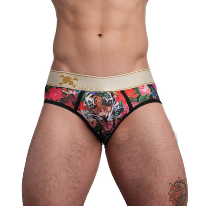 Skull & Bones Hand Painted Tiger Brief