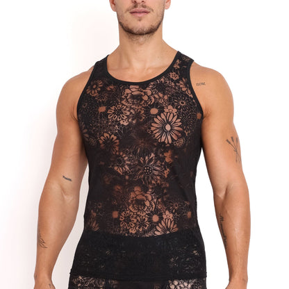 Skull & Bones Pegasus Black Burnout Tank