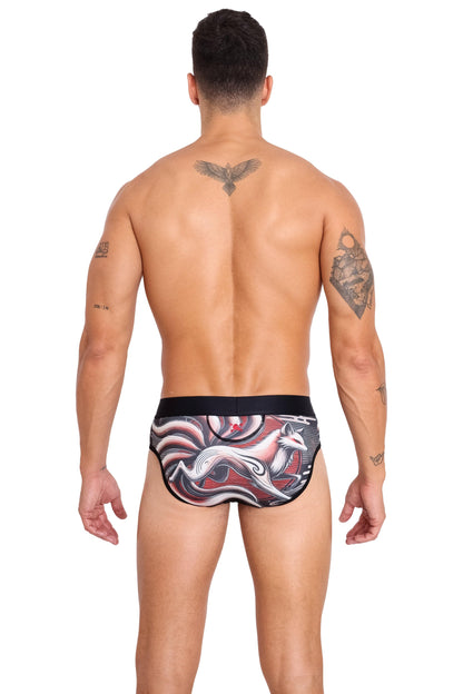 Skull & Bones Hand Drawn Kitsune Brief