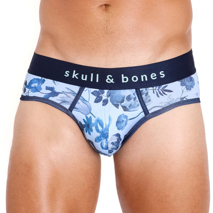 Skull & Bones Dutch Floral Sky Blue Brief