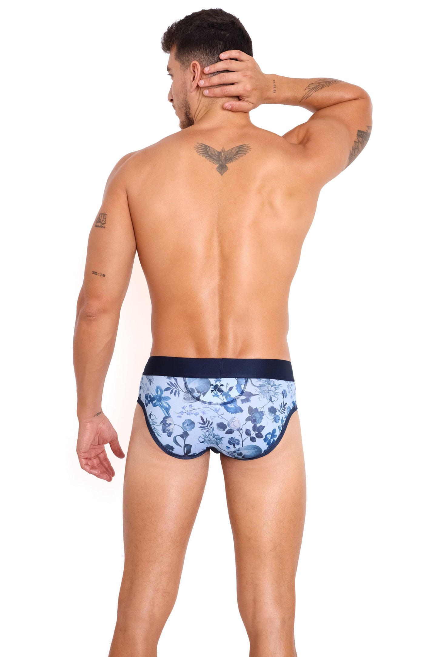 Skull & Bones Dutch Floral Sky Blue Brief