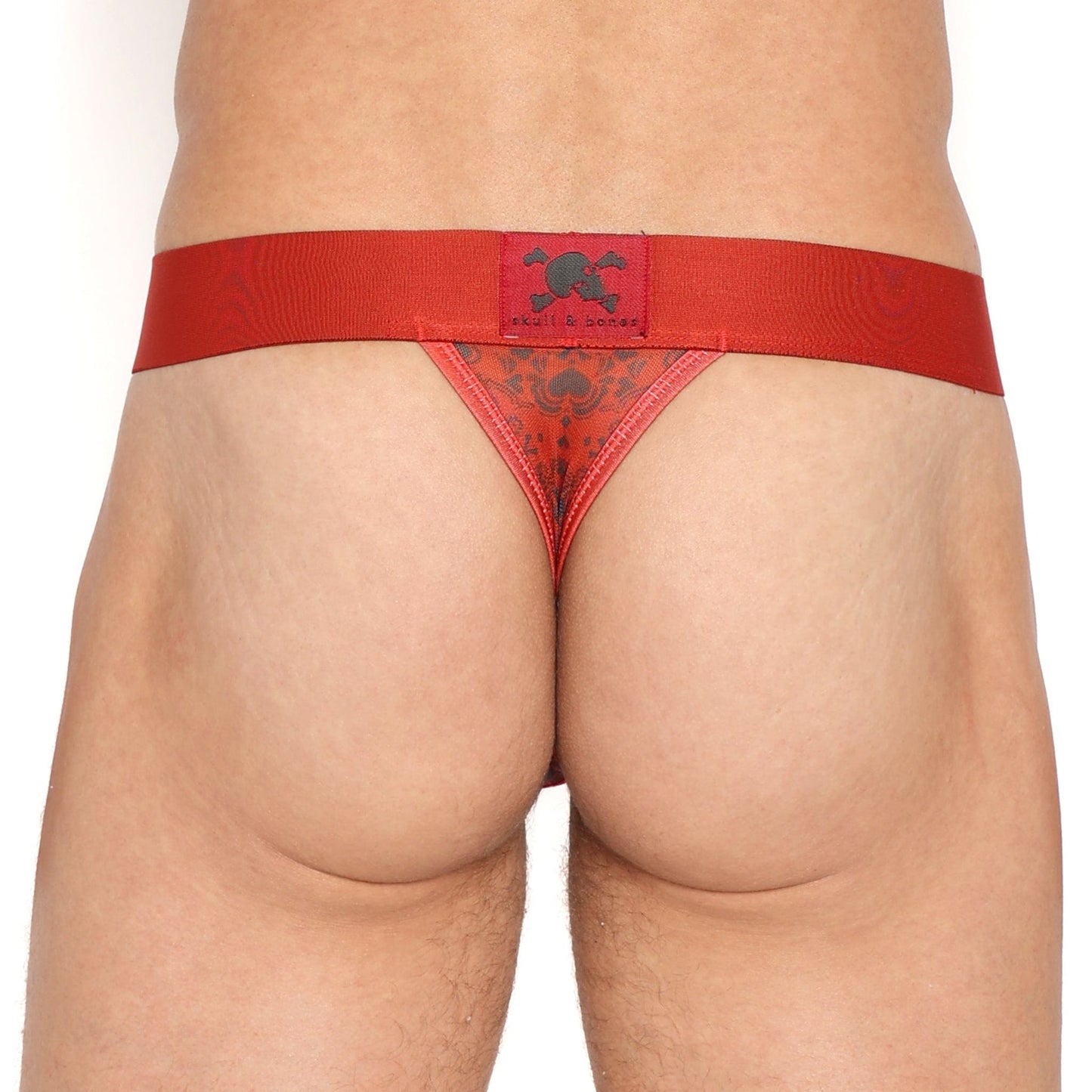 Skull & Bones Red Hearts Sheer Mesh thong