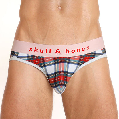 Skull & Bones Tartan Plaid White Collection