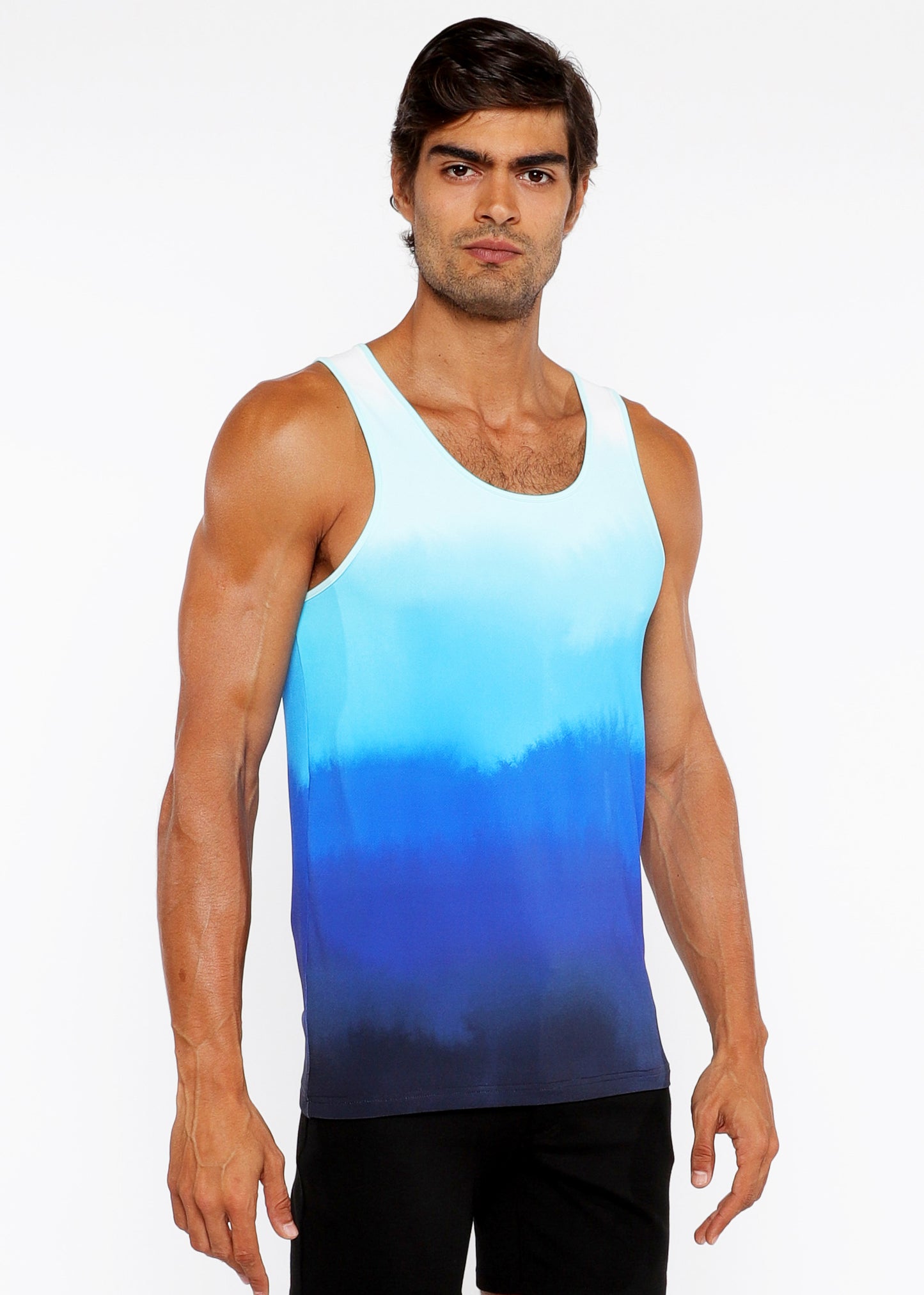St33le Cerulean Gradient Mesh Tank Top