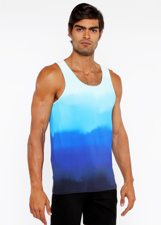 St33le Cerulean Gradient Mesh Tank Top