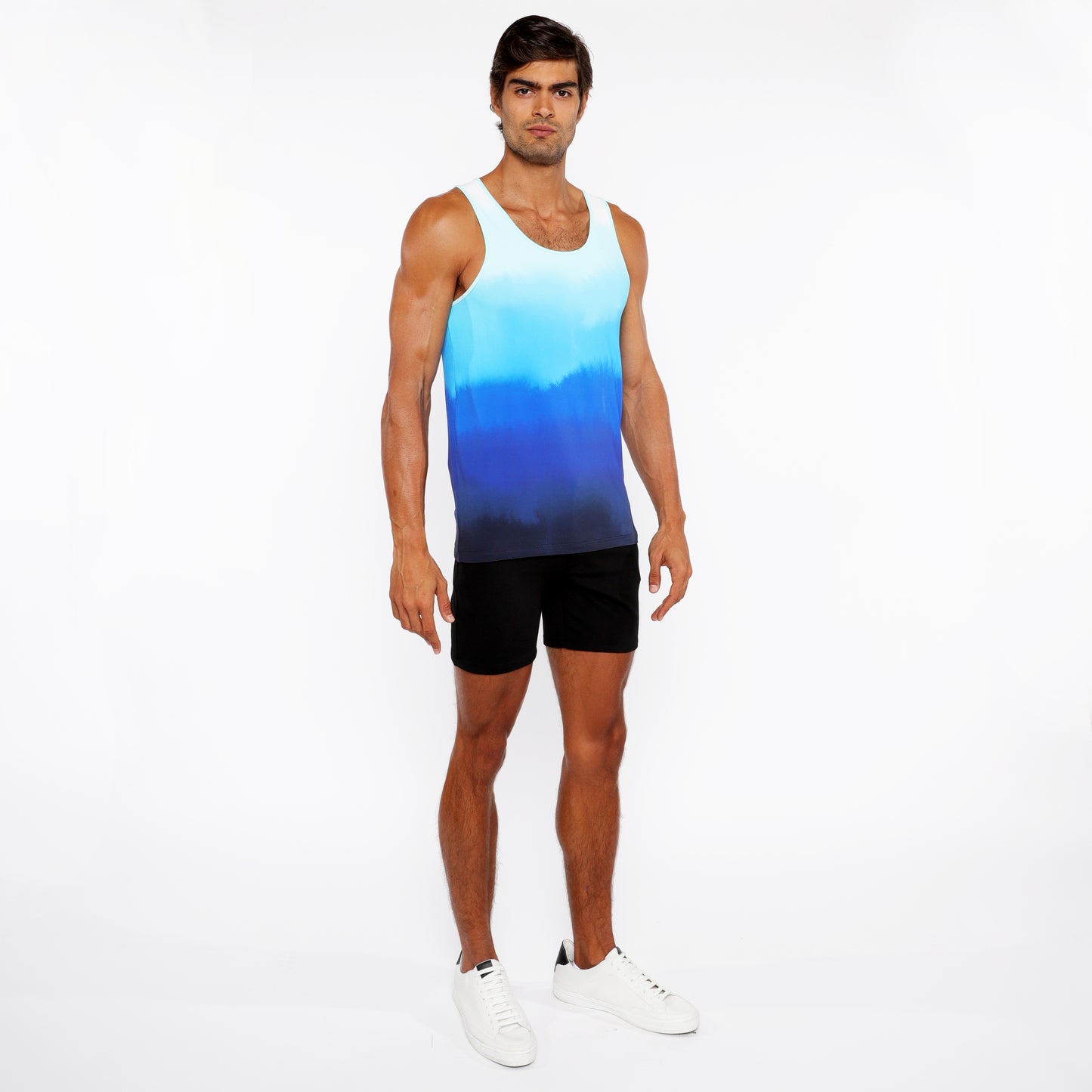 St33le Cerulean Gradient Mesh Tank Top