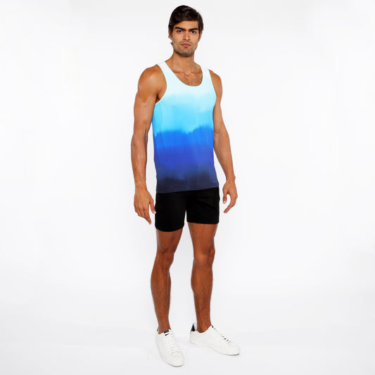 St33le Cerulean Gradient Mesh Tank Top