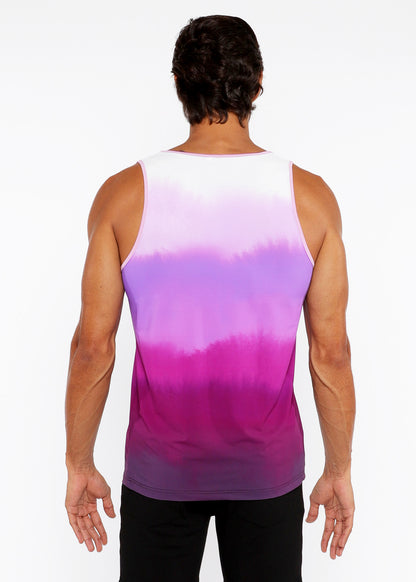 St33le Fuchsia Gradient Mesh Tank Top