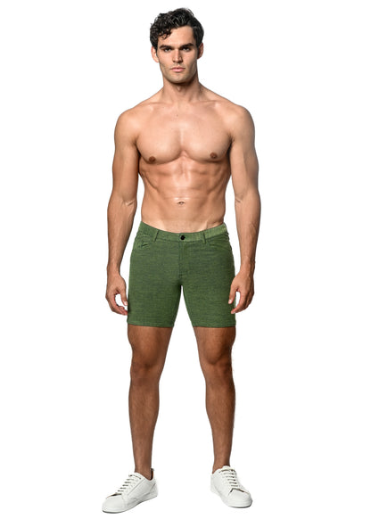 St33le Green Envy Loopback Knit Shorts