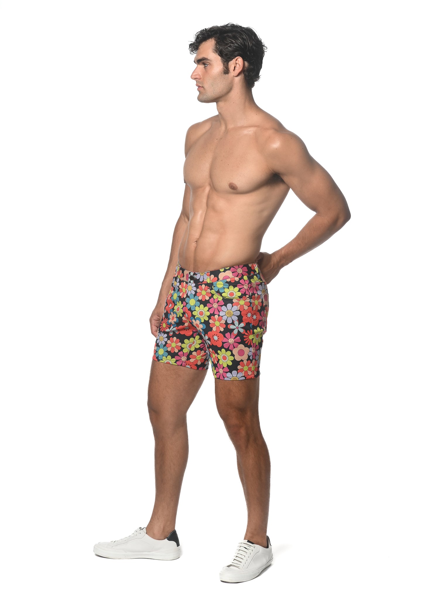 St33le Surf/Flame Floral Printed Knit Shorts