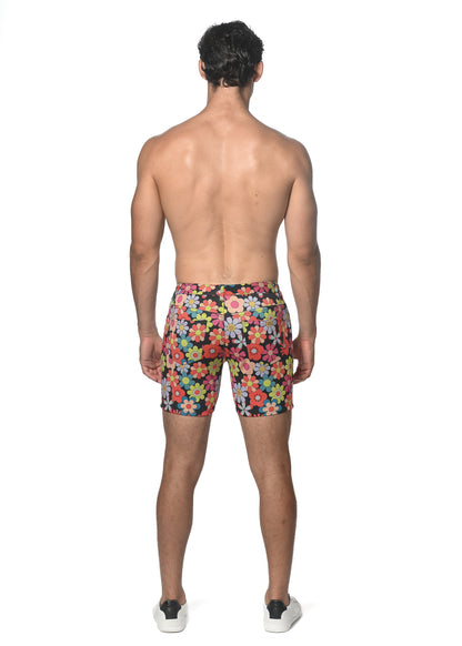 St33le Surf/Flame Floral Printed Knit Shorts