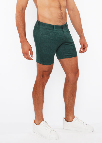 St33le Deep Pine Denim Knit Short