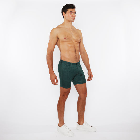 St33le Deep Pine Denim Knit Short