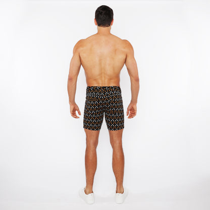 St33le Black/Amber Crosshatch Knit Short