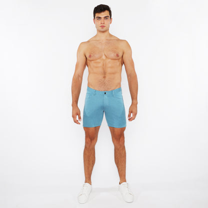 St33le Oasis Teal Knit Short