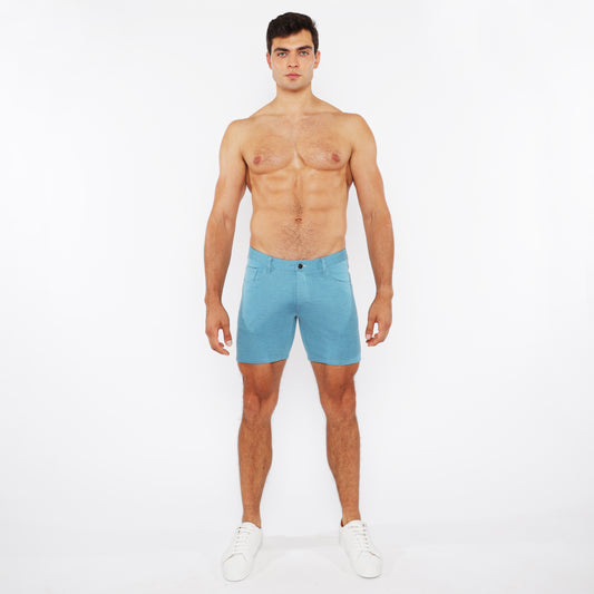 St33le Oasis Teal Knit Short