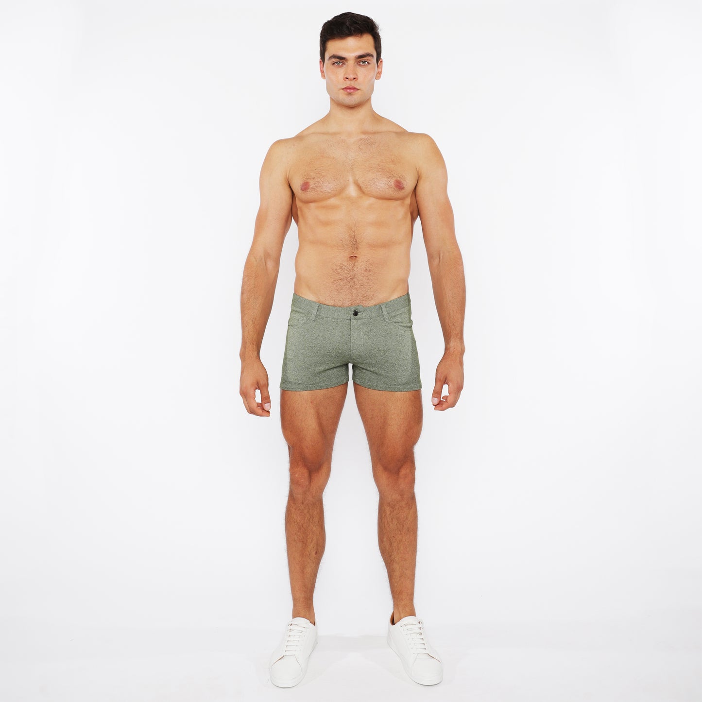 St33le Eucalyptus 3" Two Tone Melange Knit Short