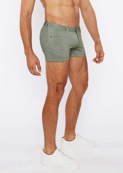 St33le Eucalyptus 3" Two Tone Melange Knit Short