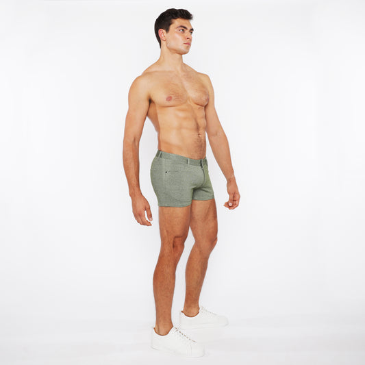 St33le Eucalyptus 3" Two Tone Melange Knit Short