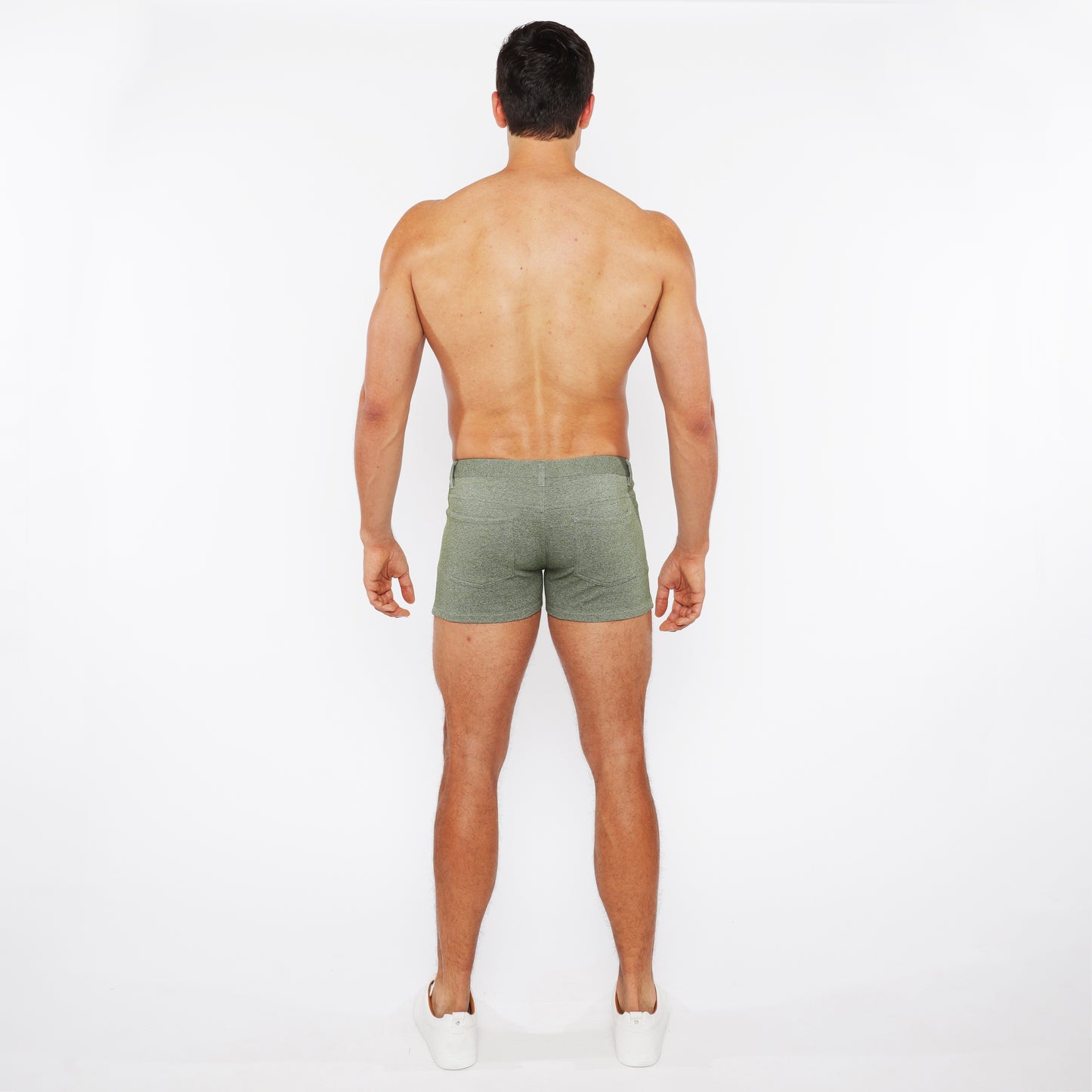 St33le Eucalyptus 3" Two Tone Melange Knit Short