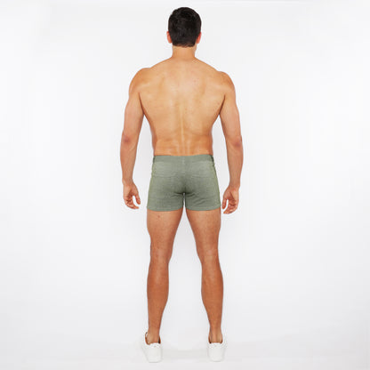 St33le Eucalyptus 3" Two Tone Melange Knit Short