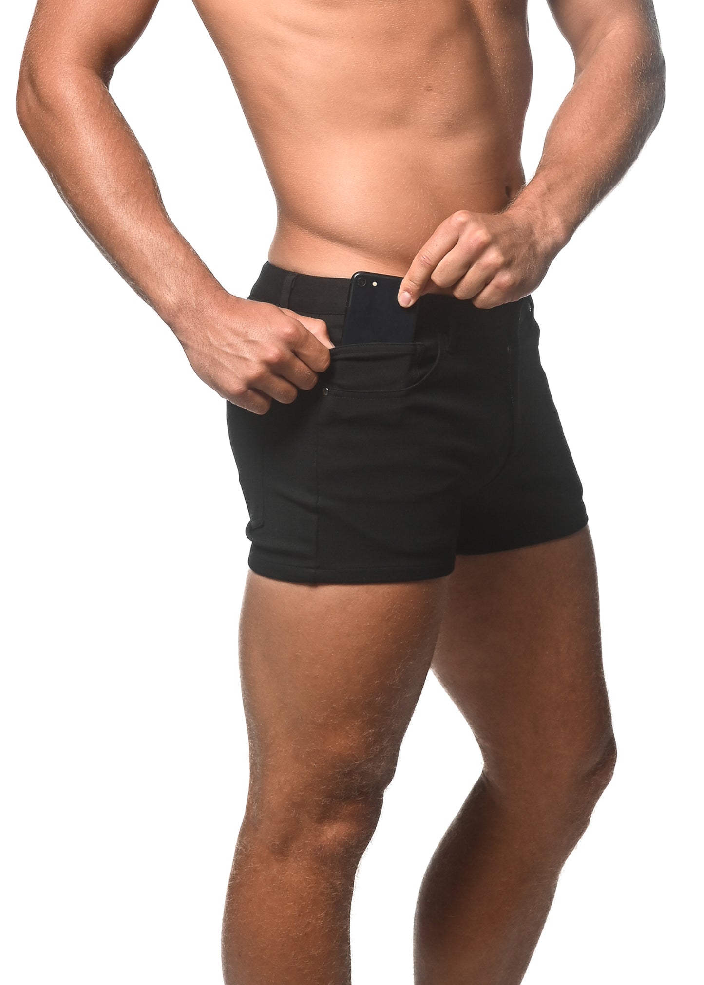 St33le Black 3" Knit Shorts