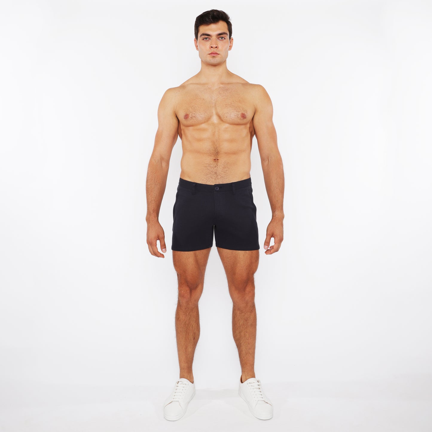 St33le Stretch Knit Navy Chino Shorts