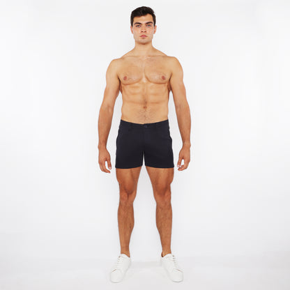 St33le Stretch Knit Navy Chino Shorts