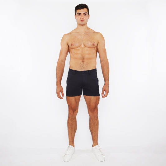 St33le Stretch Knit Navy Chino Shorts