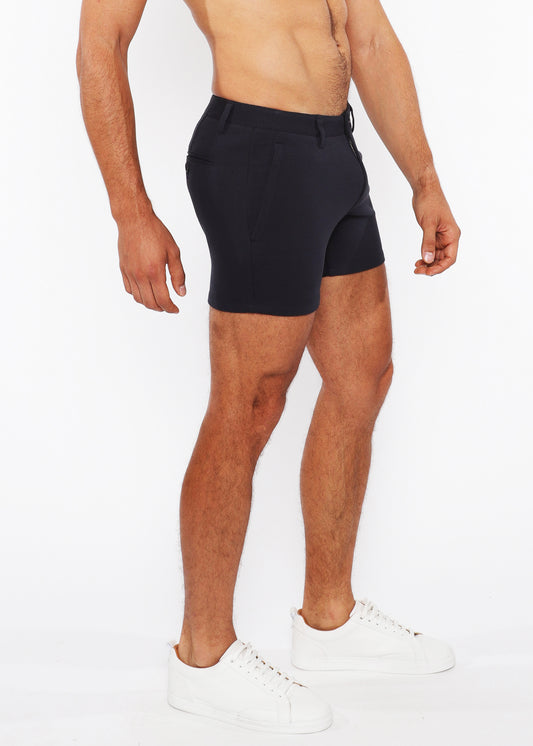 St33le Stretch Knit Navy Chino Shorts