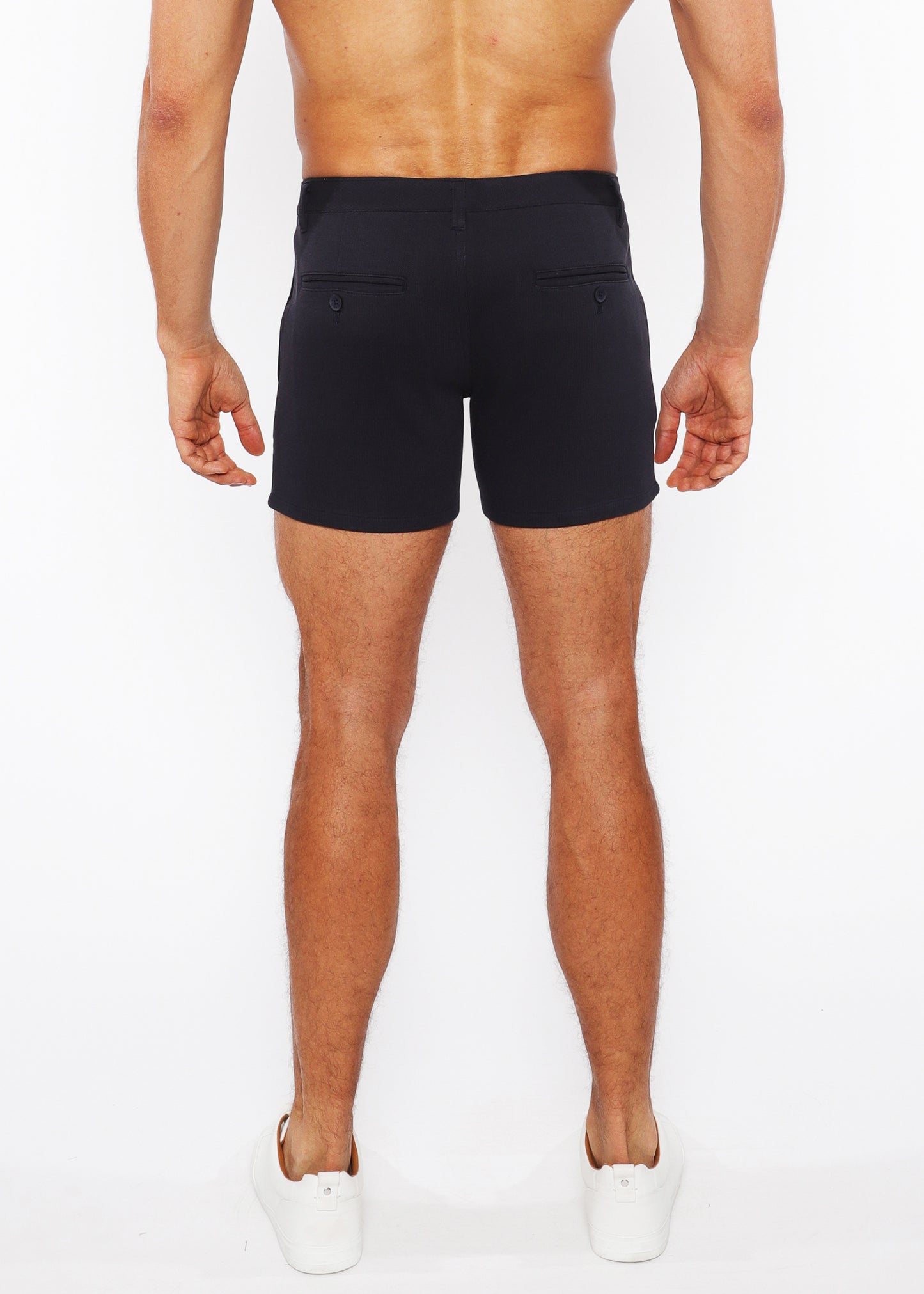 St33le Stretch Knit Navy Chino Shorts