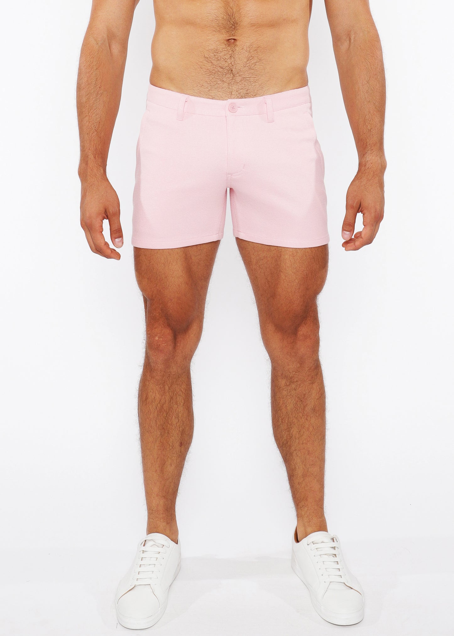 St33le Stretch Knit Pink Chino Shorts